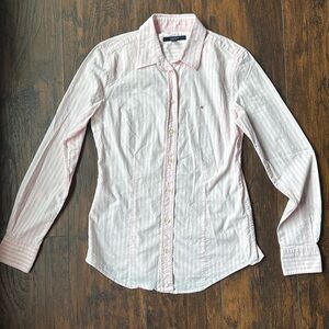 Gant Women’s dress shirt size 8 pink stripe (F16)
